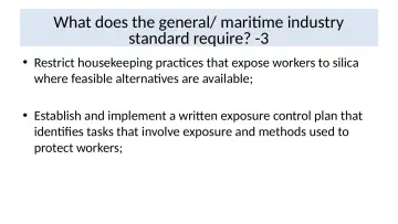 Slide 34: What does the general/ maritime industry standard require? -3