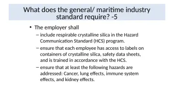 Slide 36: What does the general/ maritime industry standard require? -5