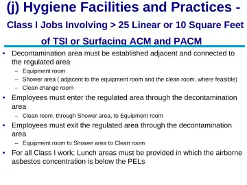 Slide 39: (j) Hygiene Facilities and Practices -
