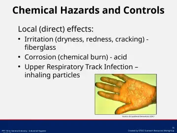 Slide 15: Chemical Hazards and Controls