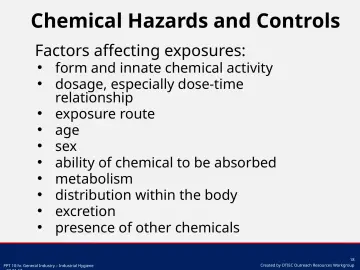 Slide 18: Chemical Hazards and Controls