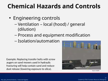 Slide 22: Chemical Hazards and Controls