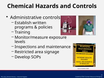 Slide 23: Chemical Hazards and Controls