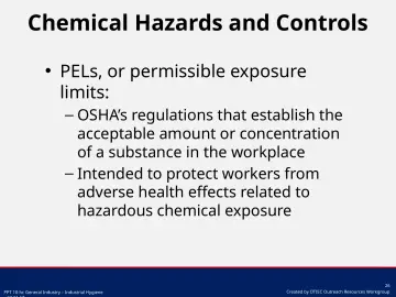 Slide 26: Chemical Hazards and Controls