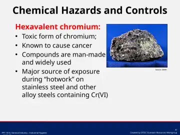 Slide 31: Chemical Hazards and Controls