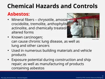 Slide 32: Chemical Hazards and Controls
