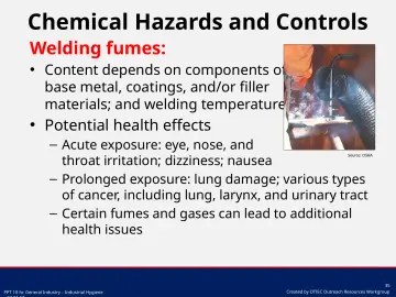 Slide 35: Chemical Hazards and Controls