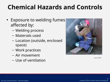 Slide 36: Chemical Hazards and Controls