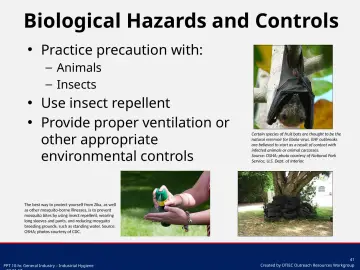 Slide 41: Biological Hazards and Controls