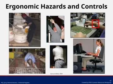 Slide 58: Ergonomic Hazards and Controls