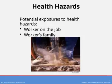 Slide 2: Health Hazards