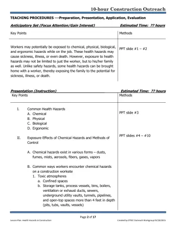 Page 2: TEACHING PROCEDURES ---Preparation, Presentation, Application, Evaluation