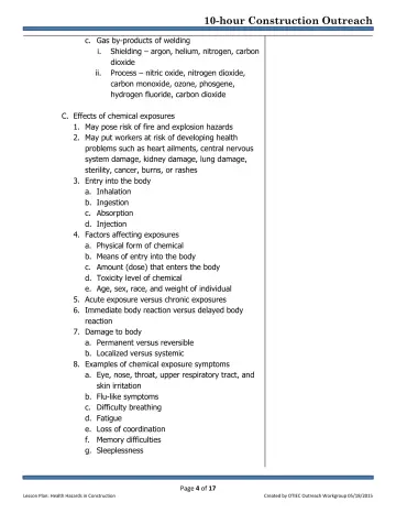 Page 4: c. Gas by-products of welding