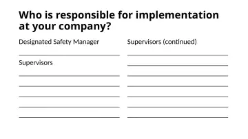 Slide 13: Who is responsible for implementation at your company?