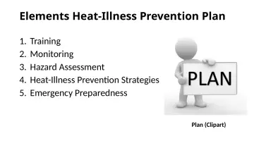 Slide 17: Elements Heat-Illness Prevention Plan