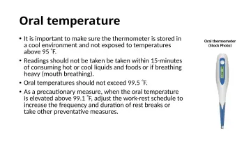 Slide 59: Oral temperature