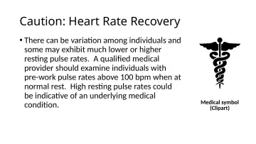 Slide 61: Caution: Heart Rate Recovery