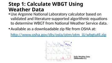 Slide 82: Step 1: Calculate WBGT Using Weather Data