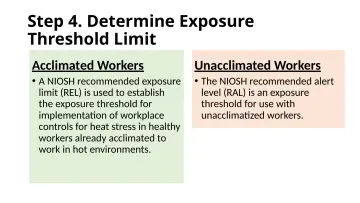 Slide 90: Step 4. Determine Exposure Threshold Limit