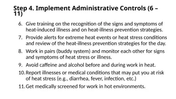 Slide 124: Step 4. Implement Administrative Controls (6 –