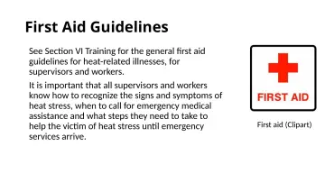 Slide 133: First Aid Guidelines