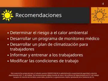 Slide 4: Recomendaciones