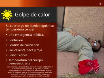 Slide 18: Golpe de calor