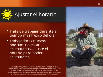 Slide 23: Ajustar el horario