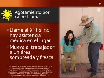 Slide 34: Agotamiento por calor: Llamar
