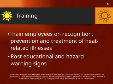 Slide 8: Training