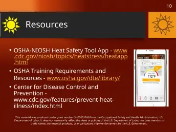 Slide 10: Resources