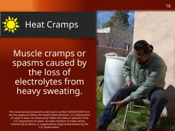 Slide 16: Heat Cramps