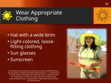 Slide 26: Wear Appropriate Clothing
