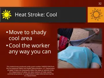 Slide 32: Heat Stroke: Cool