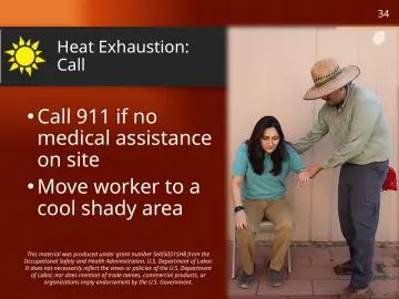 Slide 34: Call 911 if no medical assistance on site