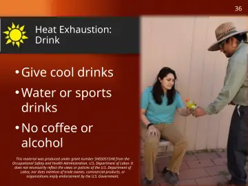 Slide 36: Heat Exhaustion: