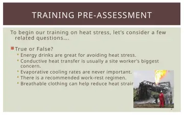 Slide 2: TRAINING PRE-ASSESSMENT