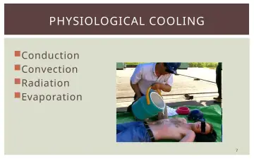 Slide 7: PHYSIOLOGICAL COOLING
