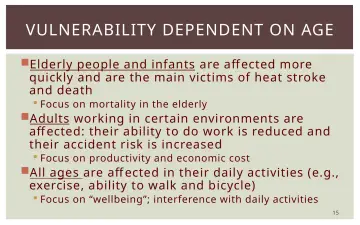 Slide 15: VULNERABILITY DEPENDENT ON AGE