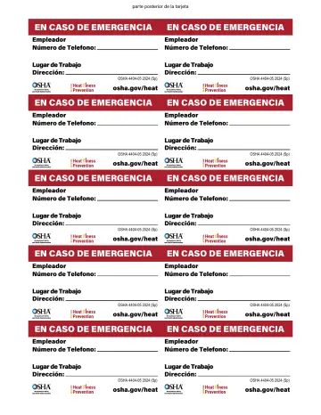 Page 2: EN CASO DE EMERGENCIA