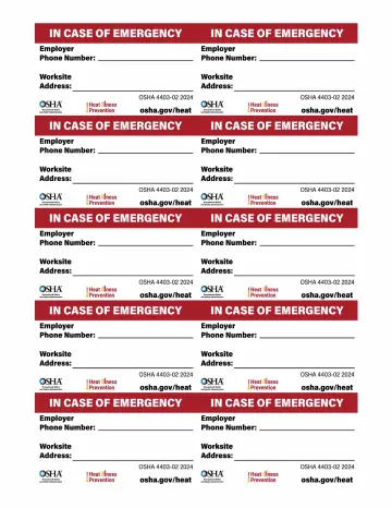 Page 2: I IN CASE OF EMERGENCY I IN CASE OF EMERGENCY I