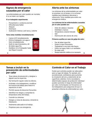 Page 4: Signos de emergencia causadas por el calor
