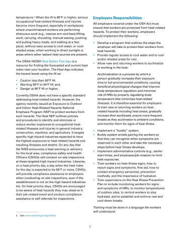 Page 2: Employers Responsibilities