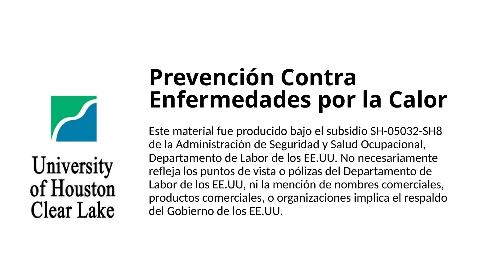 Prevención contra enfermedades por el calor, slide 1: Prevención Contra Enfermedades por la Calor