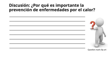 Slide 6: Discusión: ¿Por qué es importante la prevención de enfermedades por el calor?