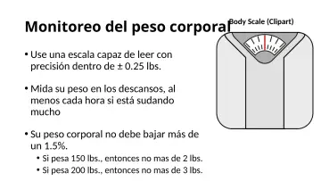Slide 25: Monitoreo del peso corporal