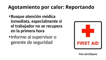 Slide 48: Agotamiento por calor: Reportando