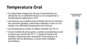Slide 64: Temperatura Oral
