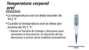 Slide 65: Temperatura corporal oral