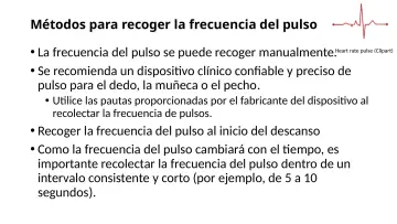 Slide 69: Métodos para recoger la frecuencia del pulso